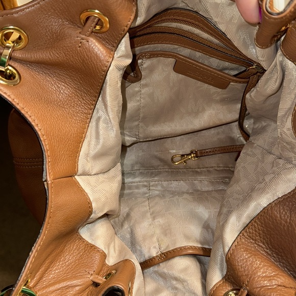 Cognac, leather, Michael Kors purse - Picture 3 of 3